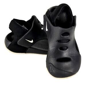 NIKE TODDLER BOY'S SUNRAY PROTECT3 SANDALS BLACK/WHITE SIZE 7C